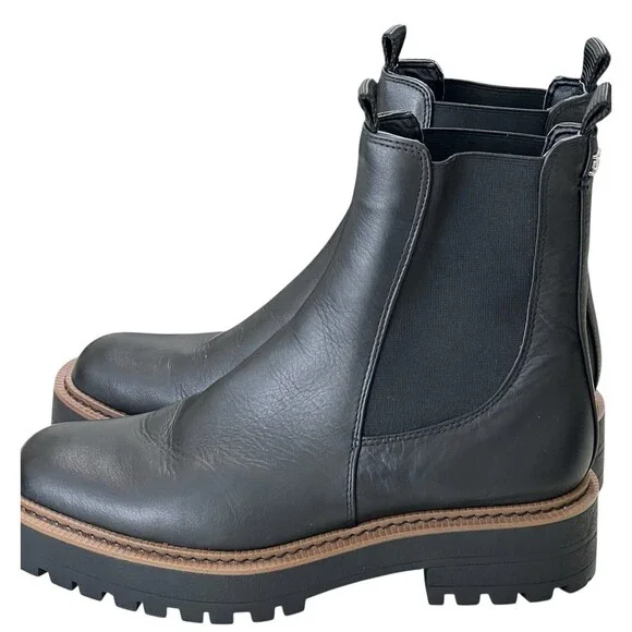 SAM EDELMAN LAGUNA WATERPROOF LEATHER BOOTS WOMENS SIZE 8 1/2 M Worn Once - Picture 2 of 11